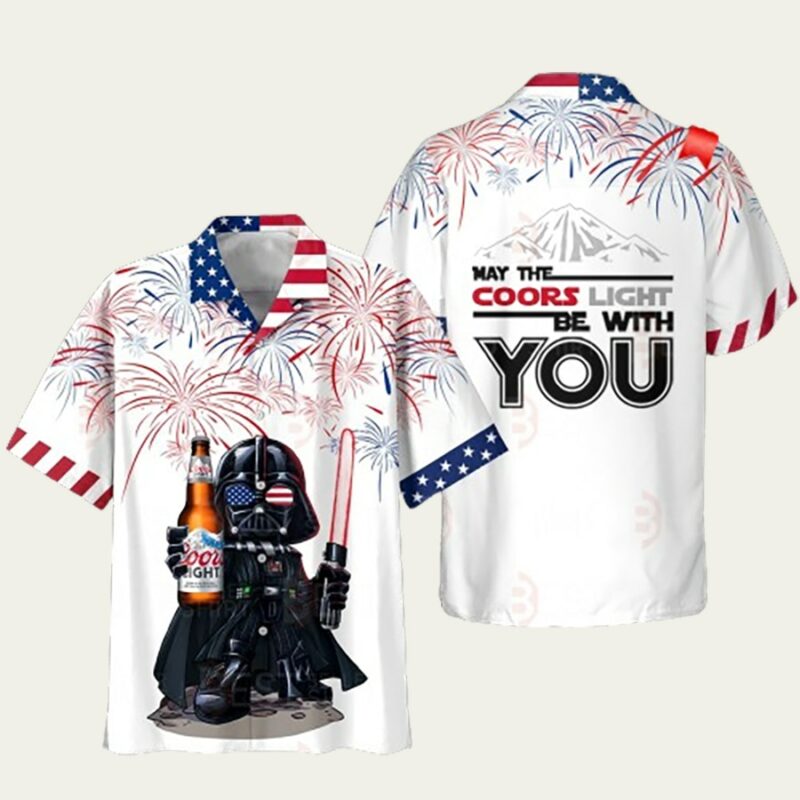 STAR WARS DARTH VADER MAY THE COORS LIGHT BE WITH YOU HAWAIIAN SHIRT