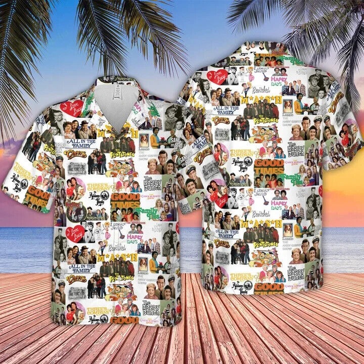 STUCK IN THE 80S FAMOUS SITCOM HAWAIIAN SHIRT, Gift For Men, S-5XL US Size