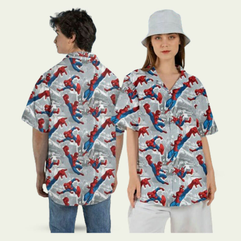 SUPERHERO MARVEL AVENGERS SPIDERMAN HAWAIIAN SHIRT