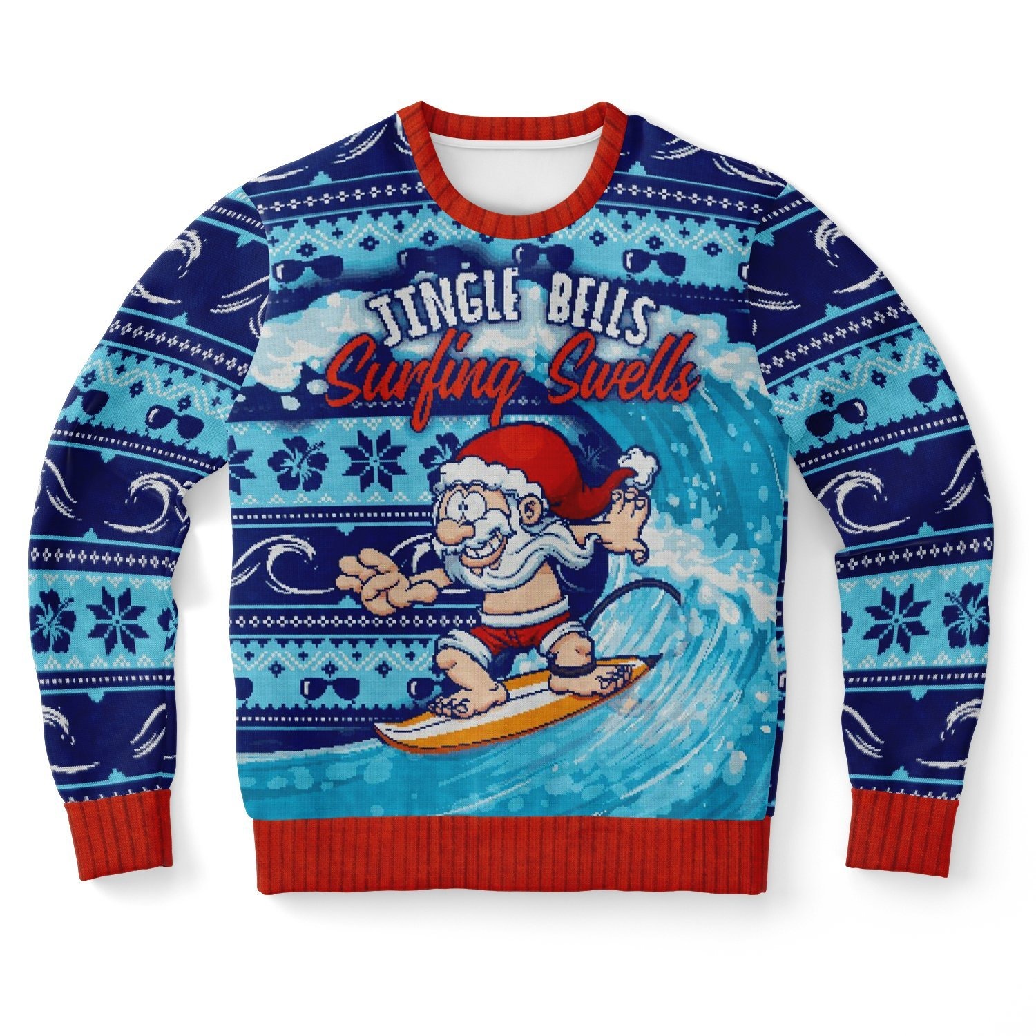 SURFING SWELLS CHRISTMAS SWEATSHIRT