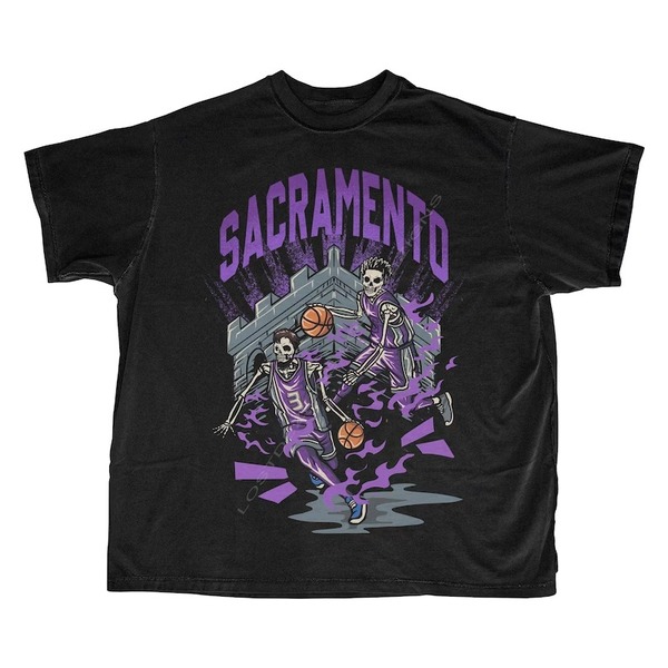 Sacramento Basketball T Shirt  Sacramento Graphic Bootleg T Shirt