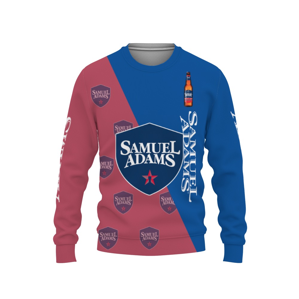 Samuel Adams Beers Beers And Whiskey Pattern Logo-3D Sweatshirt