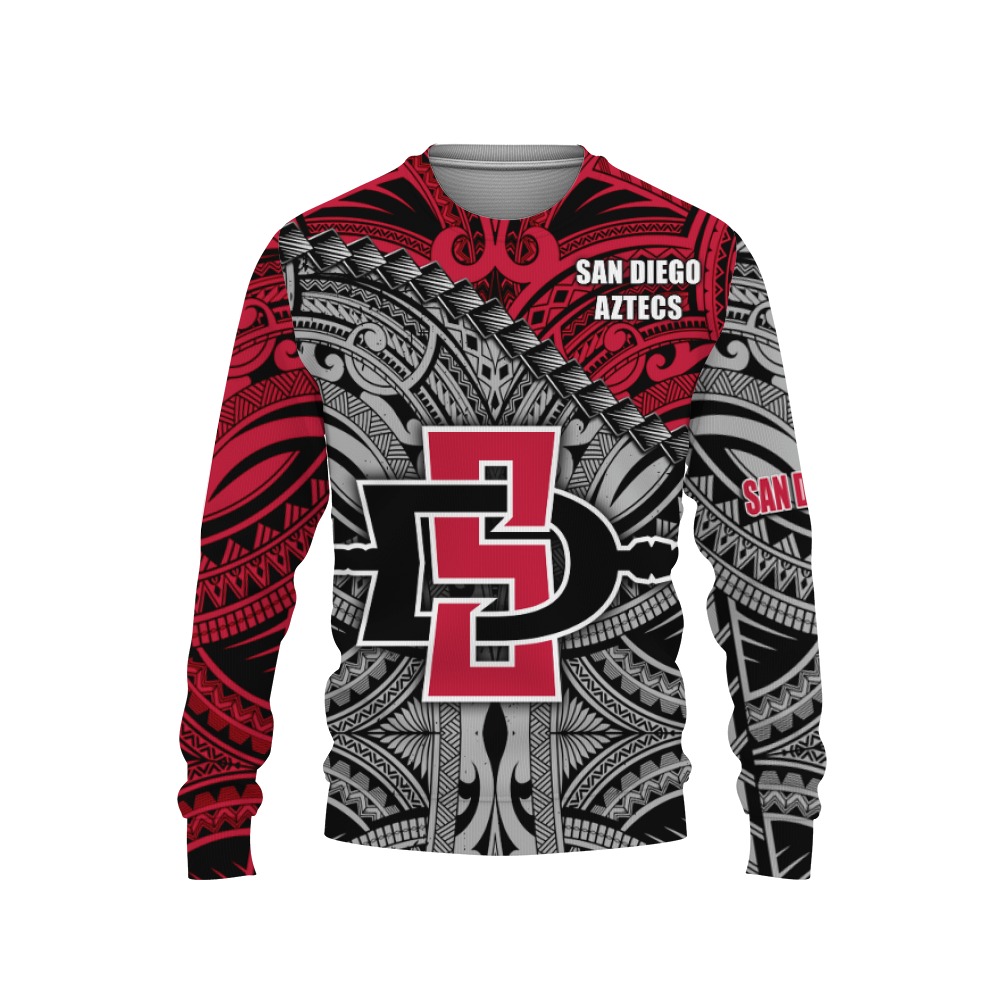 San Diego State Aztec Clothing ' ' Polynesian Tattoo Pround In My Hearth Champions Basketball 2023-3D Sweatshirt