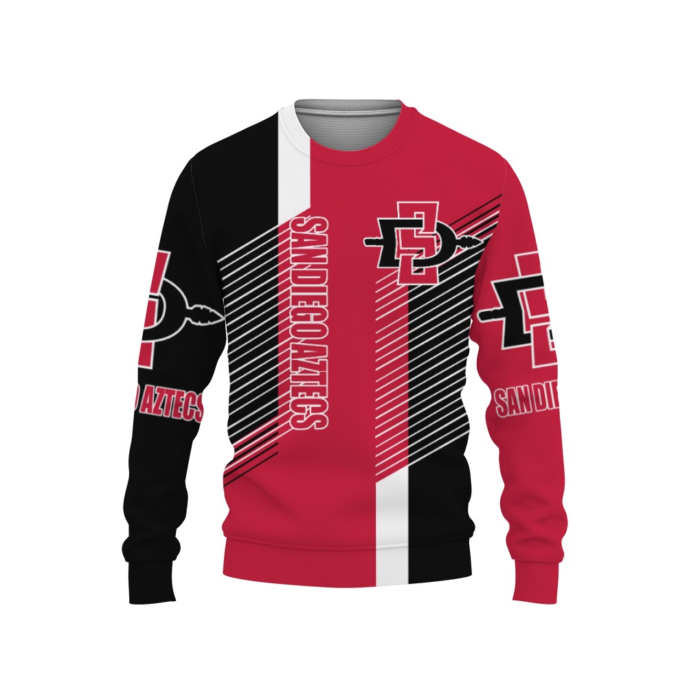 San Diego State Clothing ' ' Abstract Straight Line Champions Basketball 2023-3D Sweatshirt