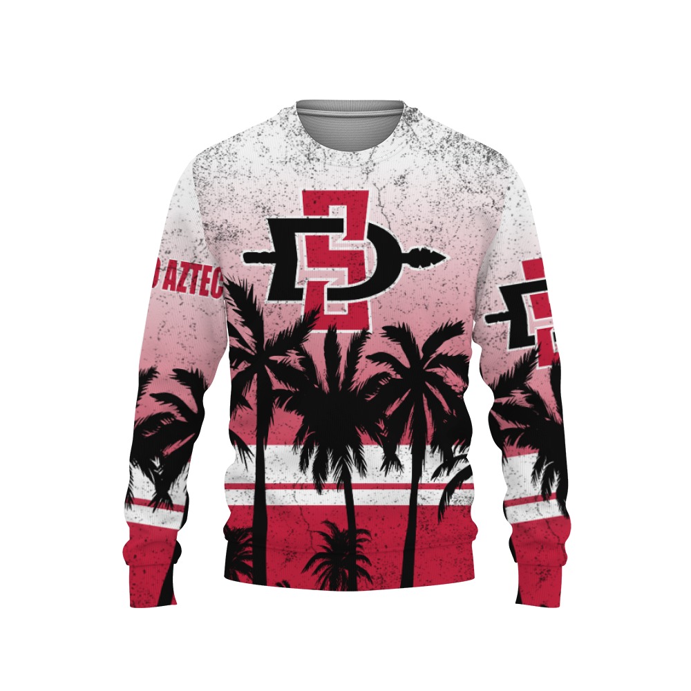 San Diego State Clothing ' ' Sunset Background Retro Style Champions Basketball 2023-3D Sweatshirt