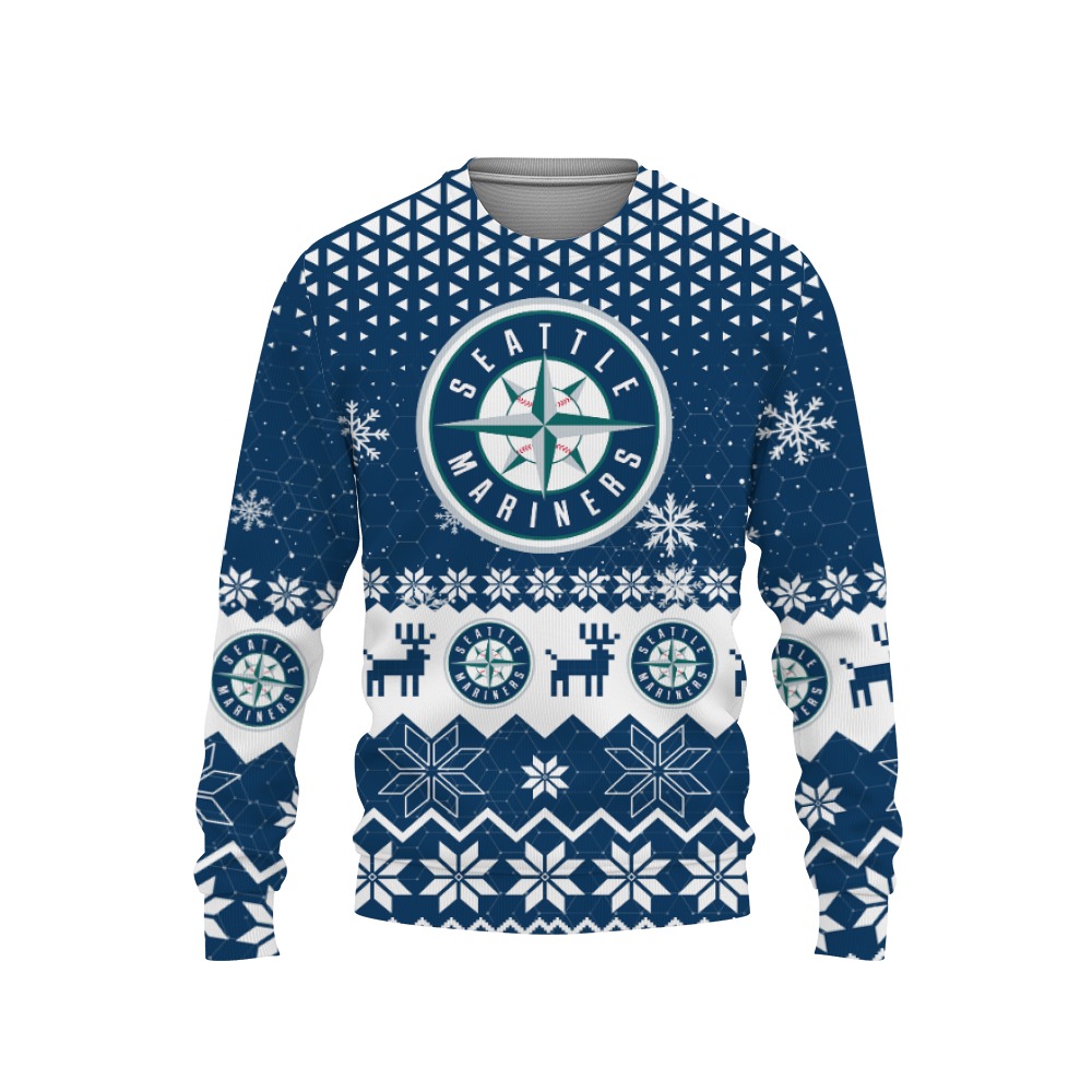 Seattle Mariners Sports Football American Ugly Christmas Sweater New Trends For Fans Club Gifts Unisex, Hoodie, Sweatshirt-3D Sweatshirt