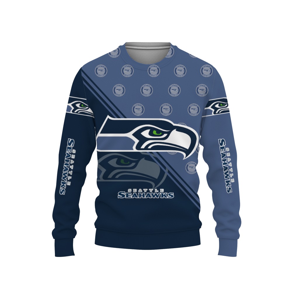 Seattle Seahawks Cross Style-3D Sweatshirt