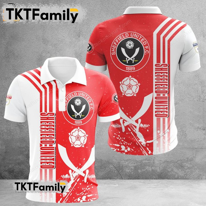 Sheffield United F.C 3D Polo Shirt TKT Familys