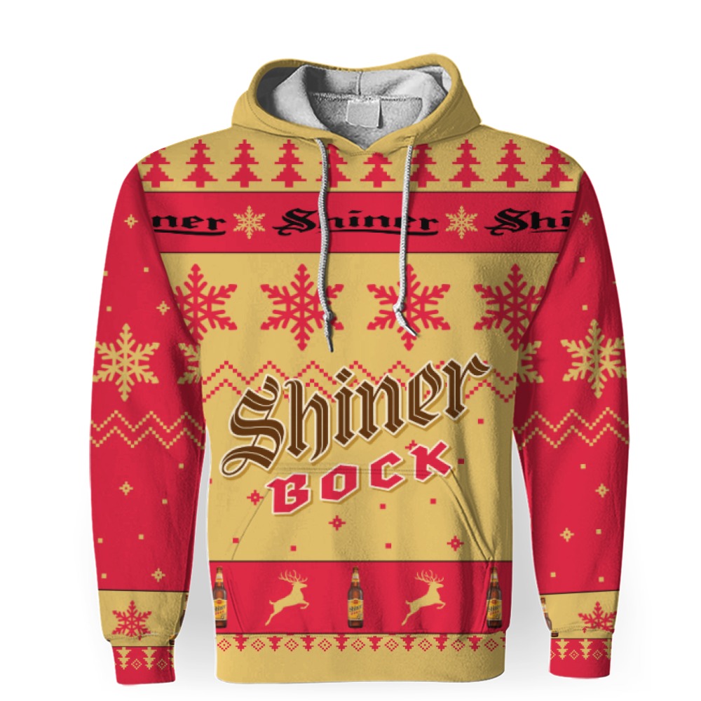 Shiner Bock Beers Merry Christmas Unisex Gift Fan-3D Unisex Hoodie