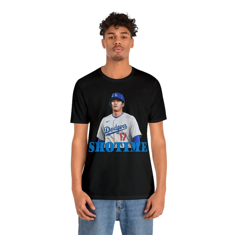 Shohei Ohtani Los Angeles Dodgers - MLB Jay Dodger Baseball Unisex Softstyle T-Shirt Black Grey