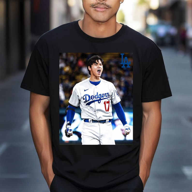 Shohei Ohtani Los Angeles Dodgers Vintage Shirt 90s LA Dodgers Merch Dodgers Graphic Tee Shirt Handmade Clothing Los Angeles Dodgers LA MLB