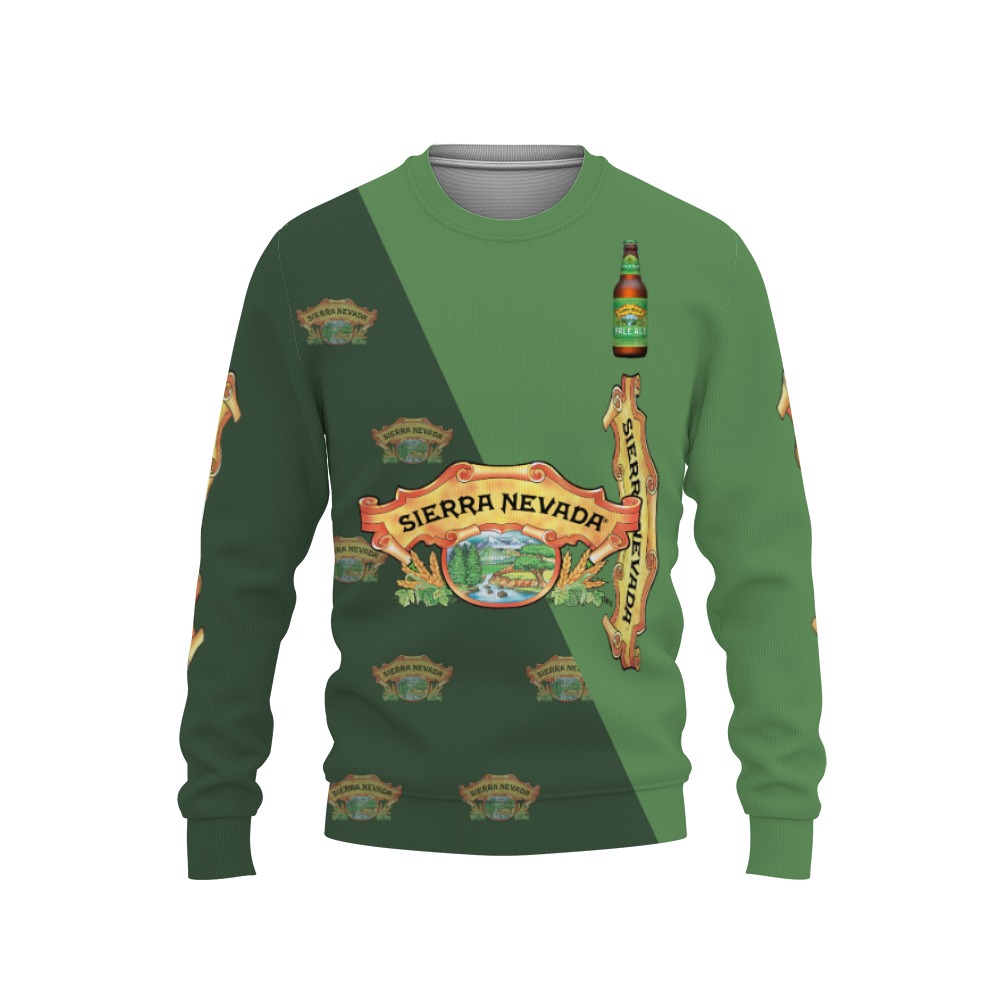 Sierra Nevada Beers Beers And Whiskey Pattern Logo-3D Sweatshirt