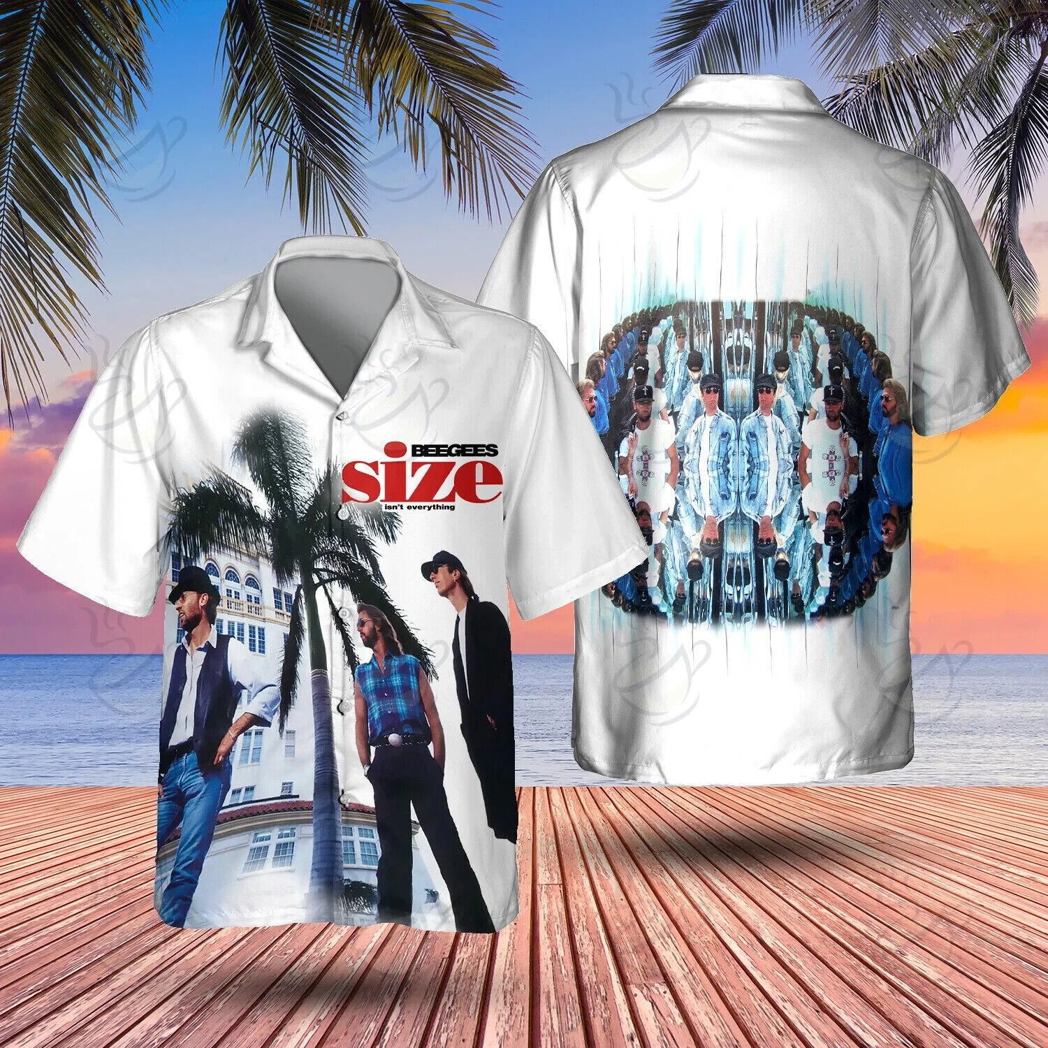 Size Isn't Everything Bee Gees Band Hawaiian Shirt, Music Lover Shirt Size S-5XL