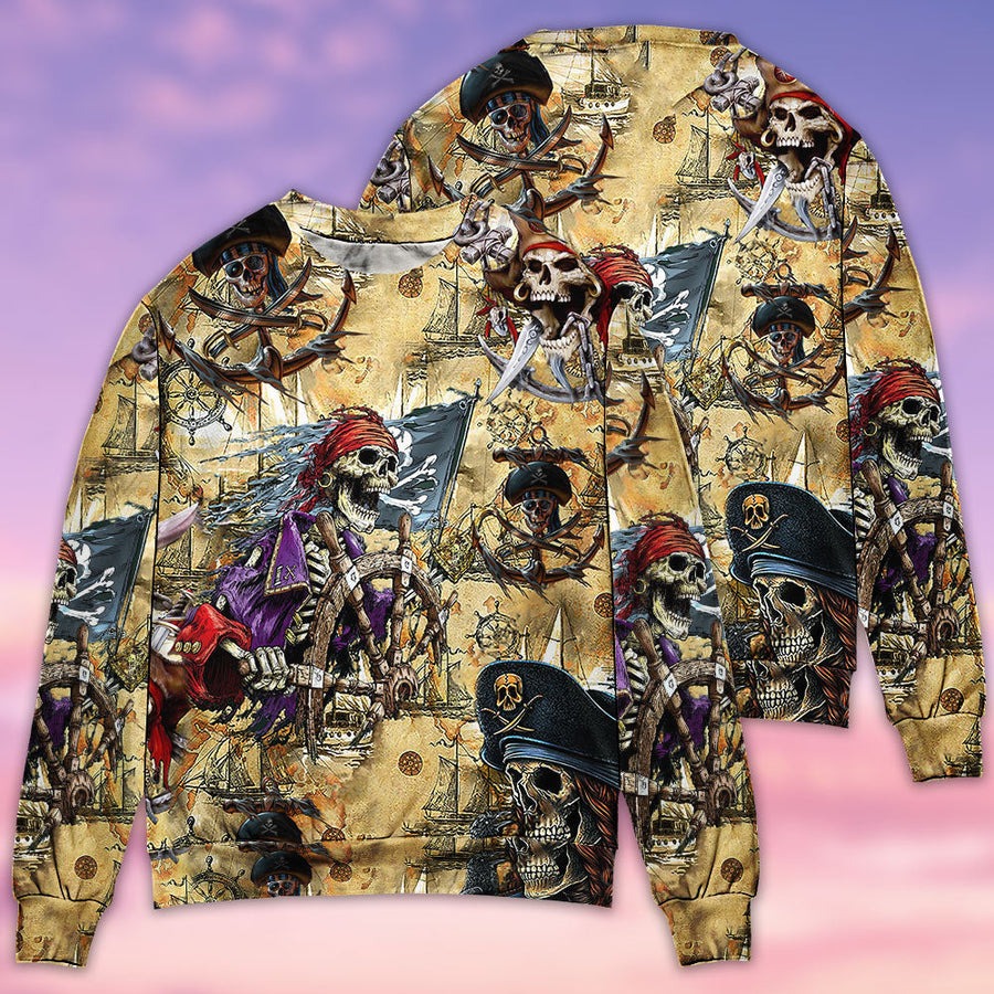 Skull Amazing Pirate Hunting - Sweater - Ugly Christmas Sweaters