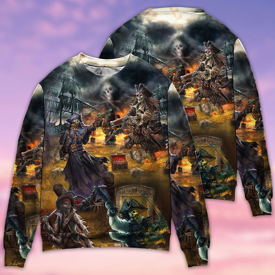 Skull Hunting Treasure Journey - Sweater - Ugly Christmas Sweaters