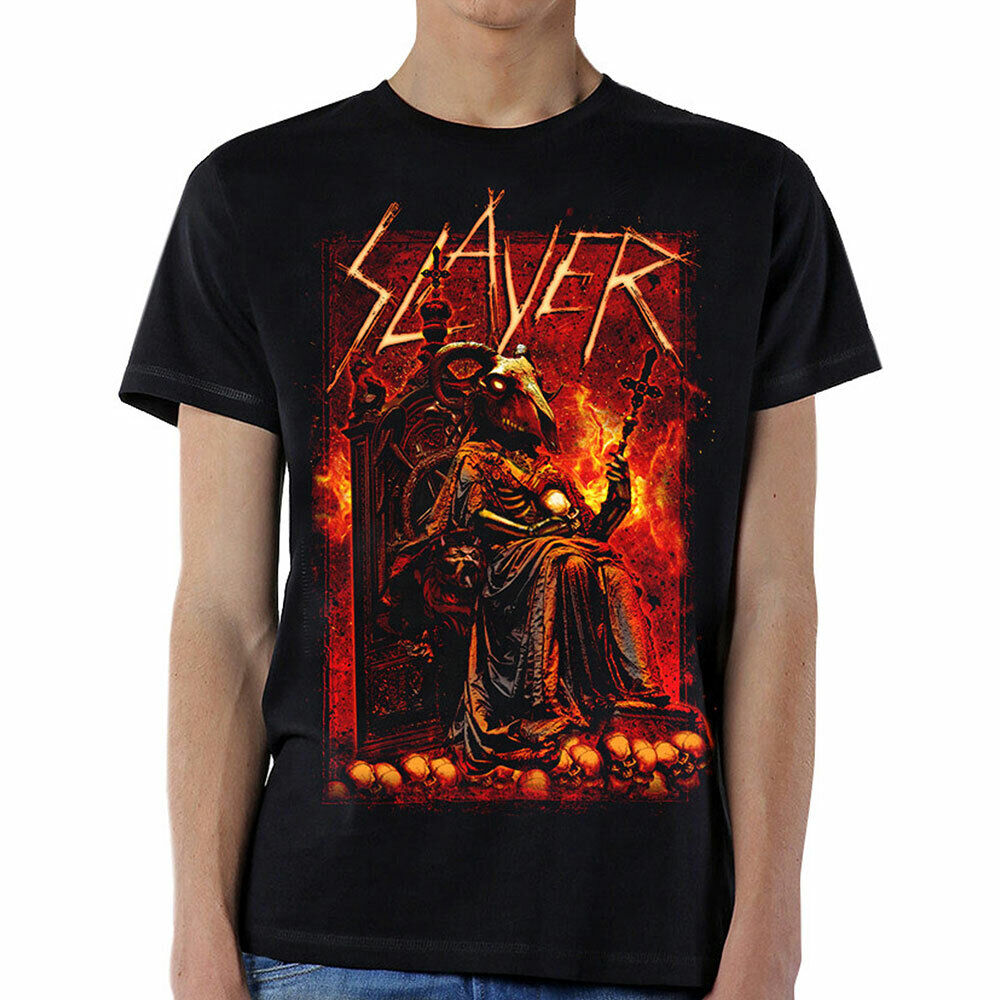 Slayer Reign In Blood Rib Goat Official Metal Rock Tee Men's Large T-Shirt