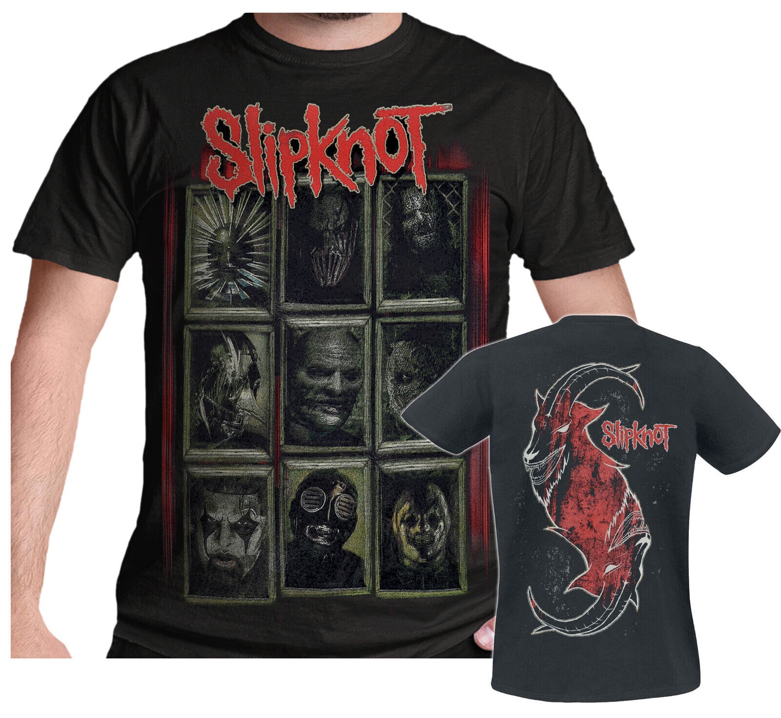 Slipknot T Shirt Official New Masks Black Heavy Metal Corey Taylor Iowa Duality