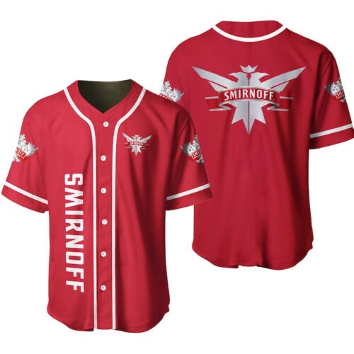 Smirnoff Vodka Beer Lovers Personalized Baseball Jersey Shirt