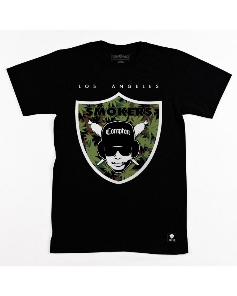 Smokers Tee - Black-WeedCamo-White