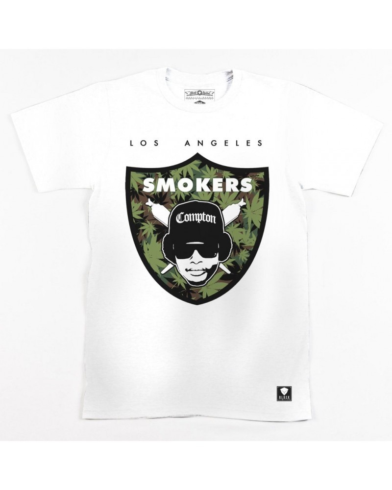 Smokers Tee - White-WeedCamo-Black