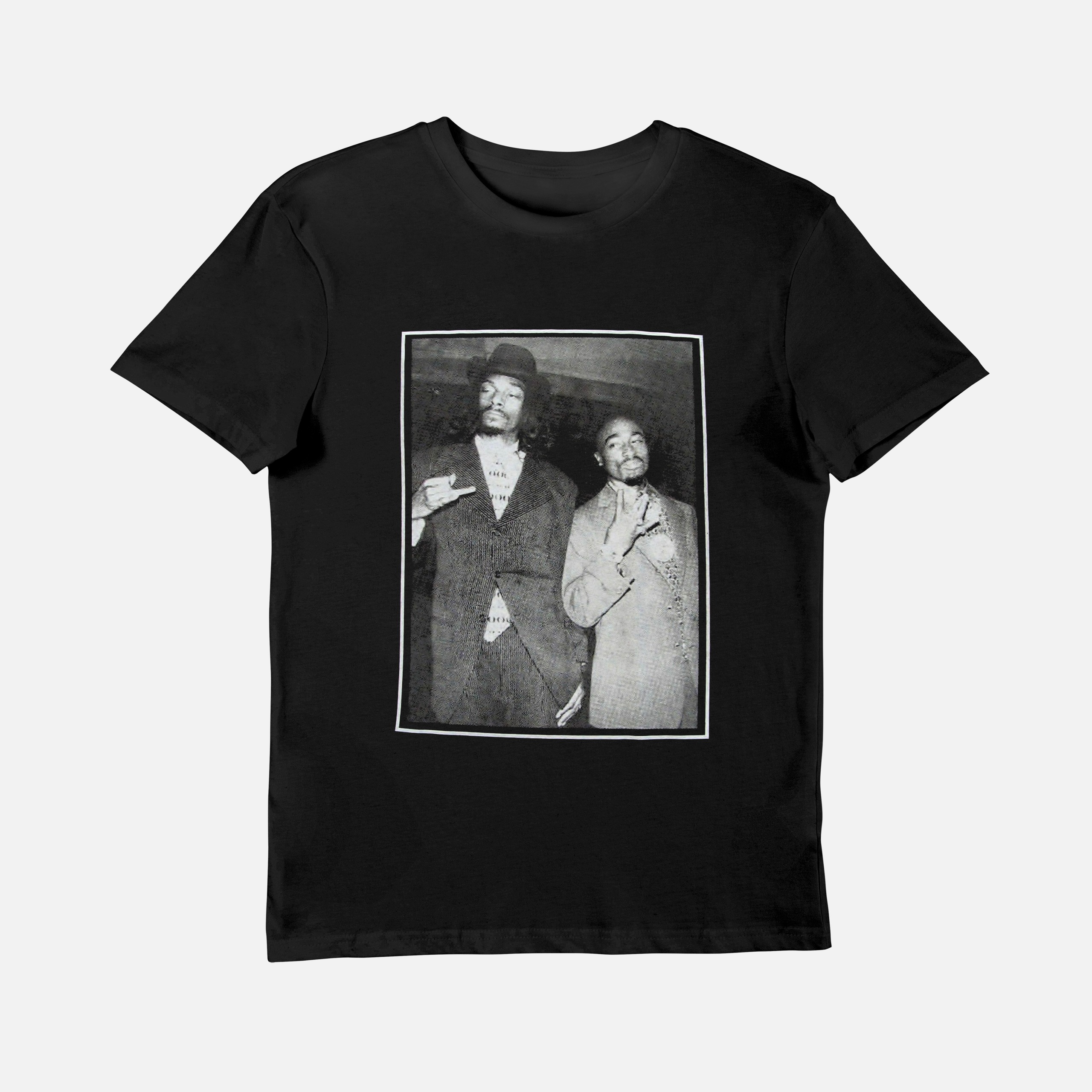 Snoop and Tupac Unisex Black Graphic T-Shirt