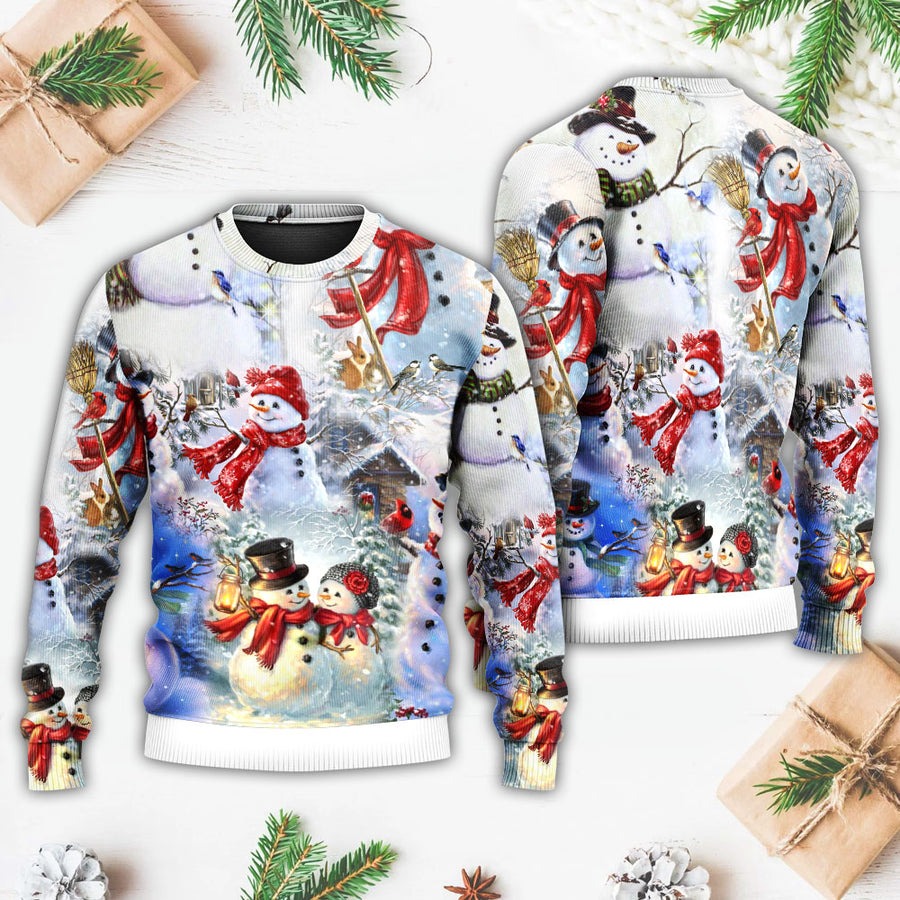 Snowman Christmas Merry Xmas - Sweater - Ugly Christmas Sweaters