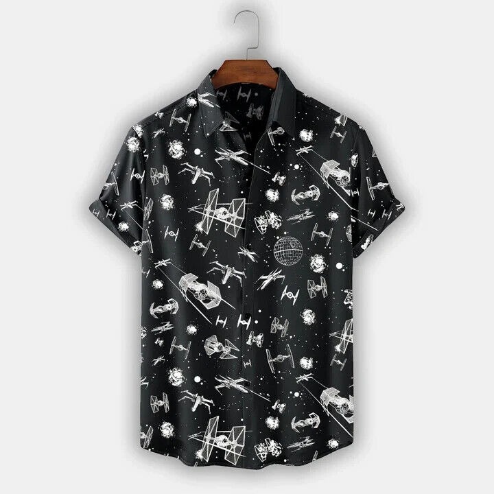 Spaceship 3D Hawaiian Shirt SW-10025, Gift For Men, Birthday Gift, S-5XL US Size