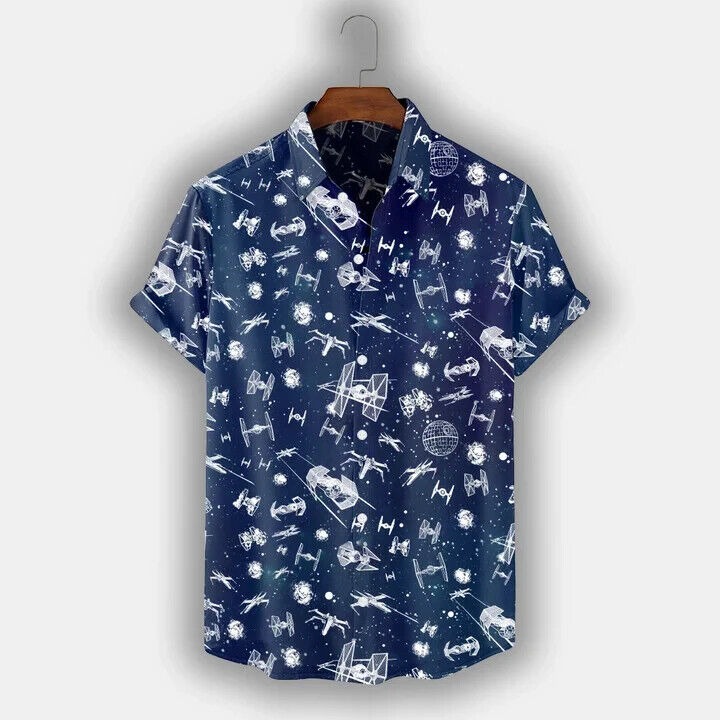 Spaceship 3D Hawaiian Shirt SW-10026, Gift For Men, Birthday Gift, S-5XL US Size