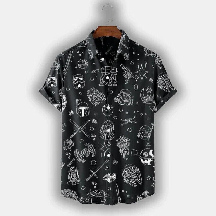 Spaceship 3D Hawaiian Shirt SW-10038, Gift For Men, Birthday Gift, S-5XL US Size