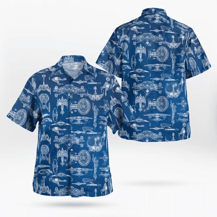 Spaceship 3D Hawaiian Shirt SW-101, Gift For Men, Birthday Gift, S-5XL US Size