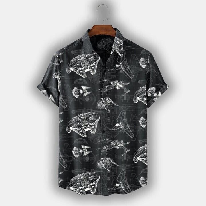 Spaceship Hawaiian Shirt SW-10049, Gift For Men, Birthday Gift, S-5XL US Size