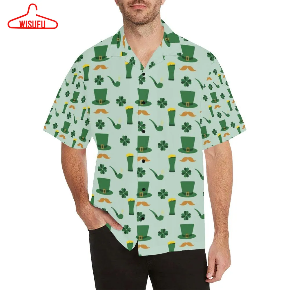 St Patricks Day Print Design Lks304 Hawaiian Shirt, Saint Patrick's Day Gift Ideas, New Fashion Gifts