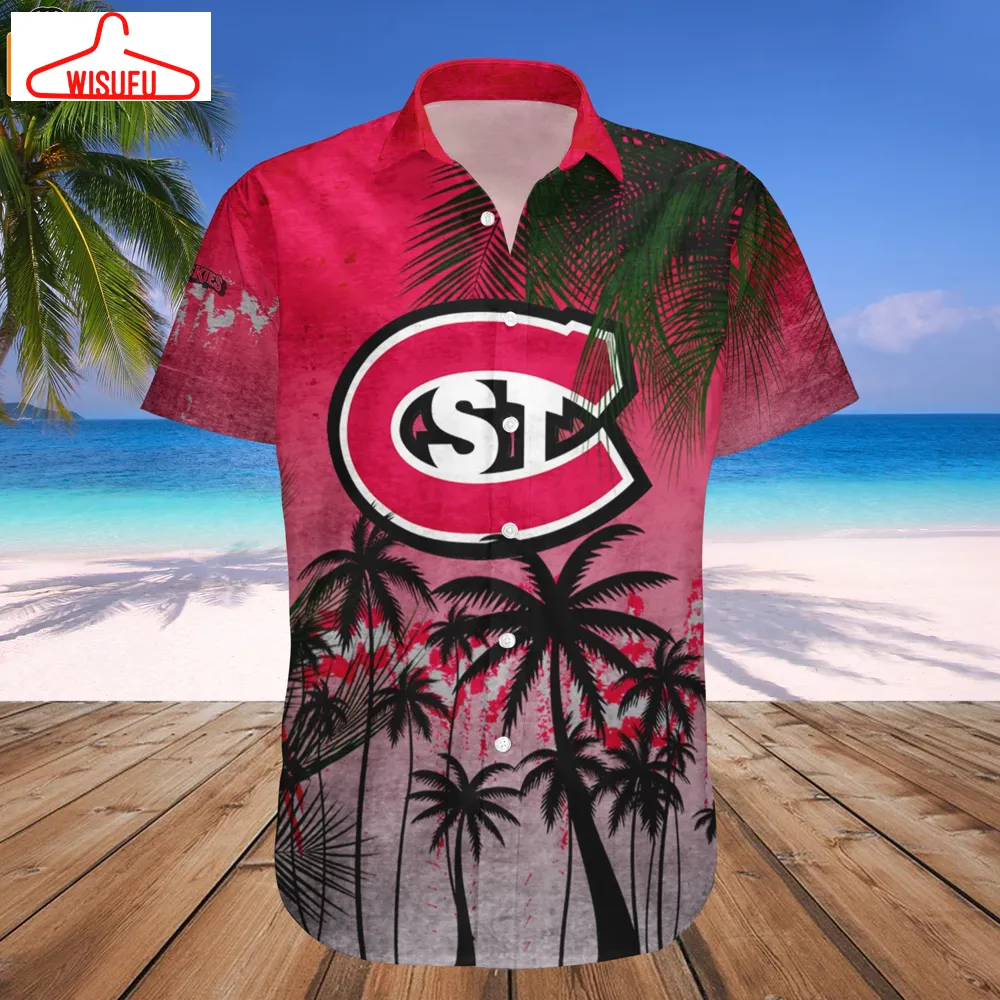 St. Cloud State Huskies Coconut Tree Tropical Grunge Hawaiian Shirt, New Fashion Gifts