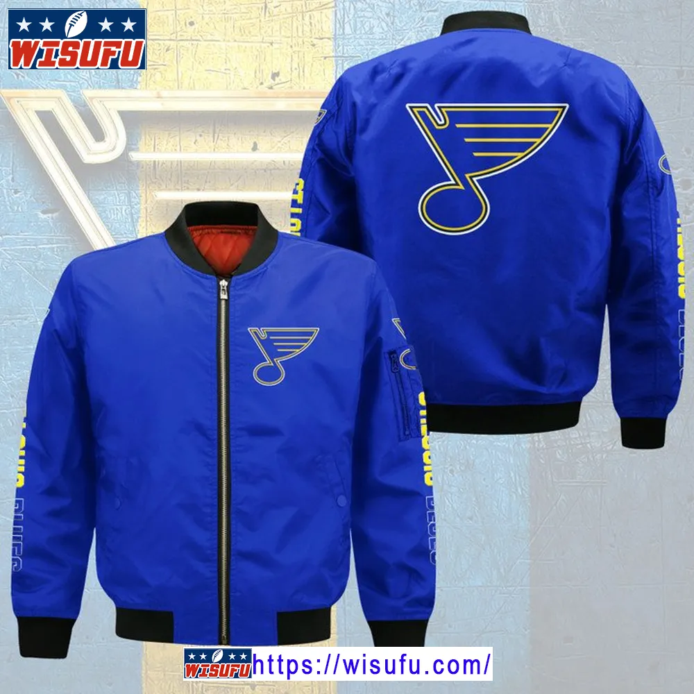 St. L.ouis Blues Blue Bomber Jacket