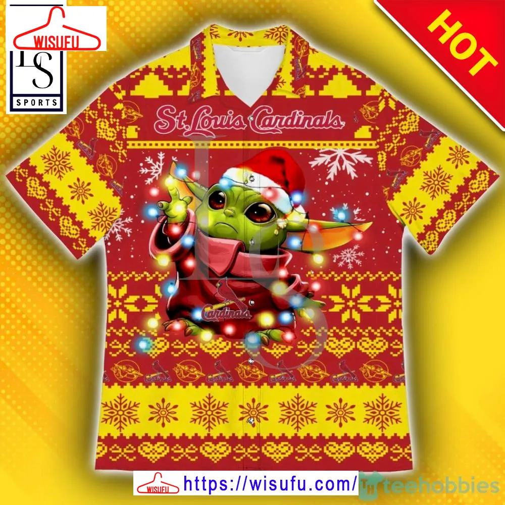 St. Lo-uis Cardinals Baby Yoda Star Wars Christmas Hawaiian Shirt, New Fashion Gifts