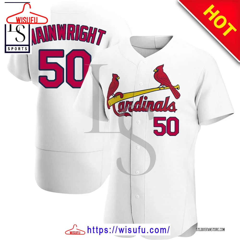 St. Lou-is Cardinals Adam Wainwright White Baseball Jersey, New Fashion Gifts