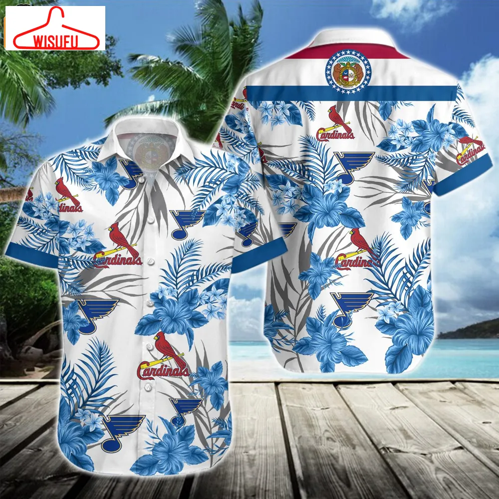 St. Lou-is Cardinals Blues Hawaiian Shirt, New Fashion Gifts