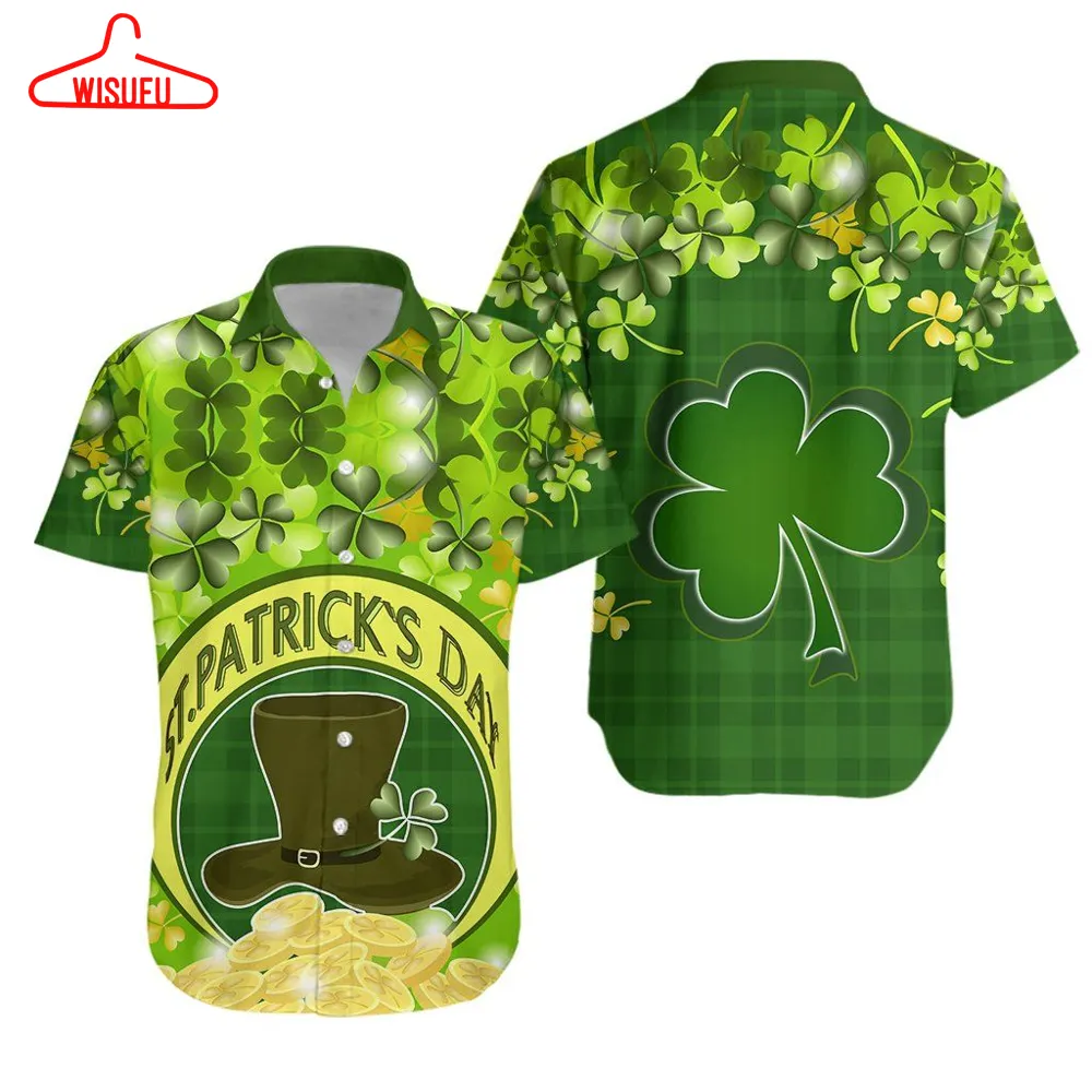 St. Patrick's Day Hawaiian Shirt Shamrock K13, Saint Patrick's Day Gift Ideas, New Fashion Gifts Vtbl22739