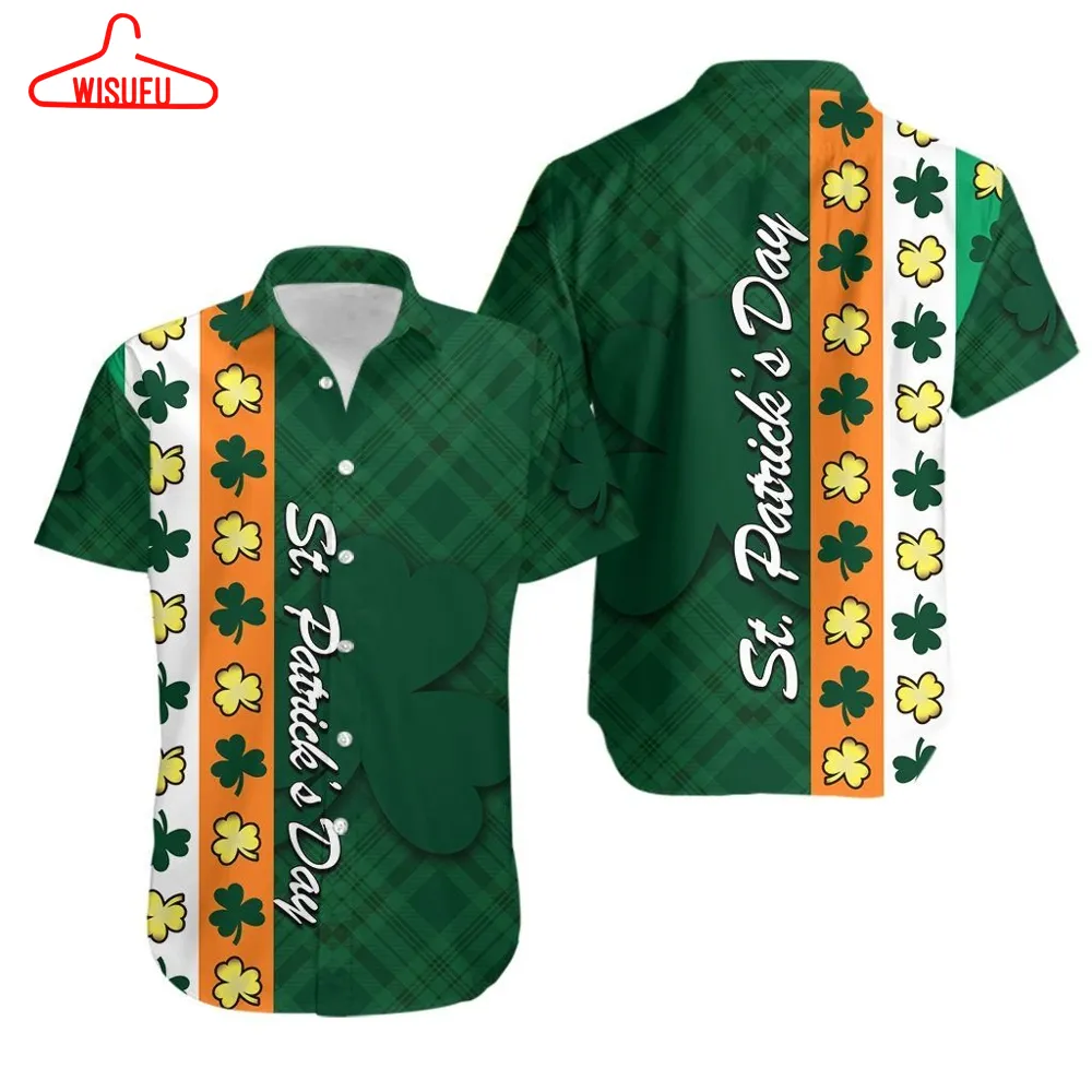 St. Patrick's Day Ireland Flag Hawaiian Shirt Shamrock Th4, Saint Patrick's Day Gift Ideas, New Fashion Gifts Vtbl16832