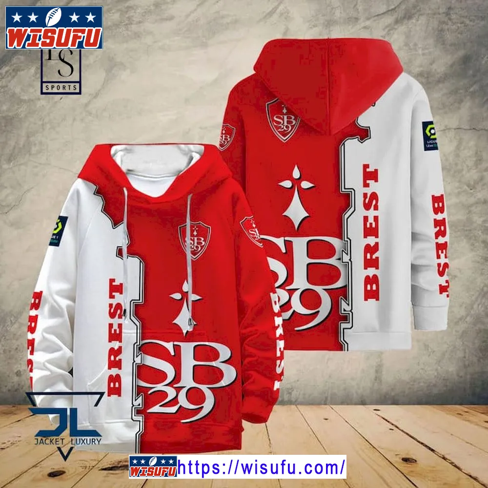 Stade Brestois 29 Ligue 1 Hoodie 3d