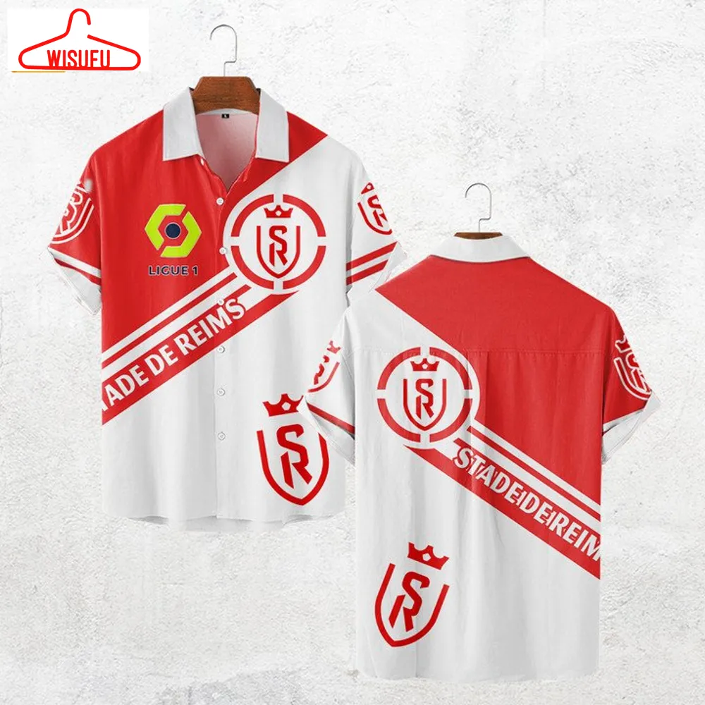 Stade De Reims Ligue 1 Hawaiian Shirt, New Fashion Gifts