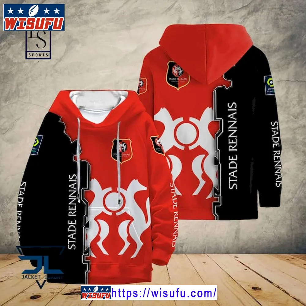 Stade Rennais Fc Ligue 1 Hoodie 3d