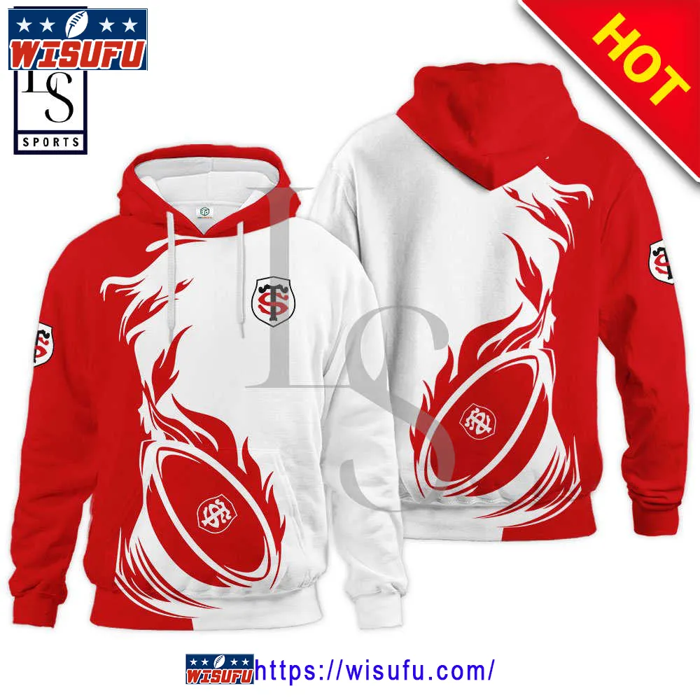 Stade Toulousain Paris Rugby Red Hoodie