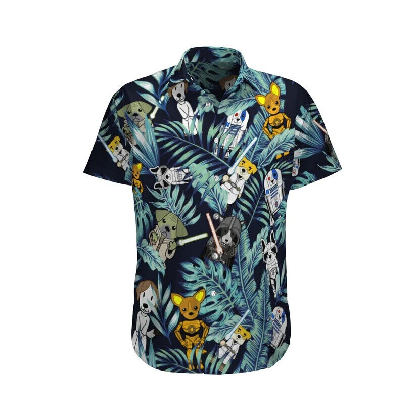 Star Dogs Hawaiian Shirt, Gift for Fans, S-5XL US Size, Couple Hawaiian Shirt