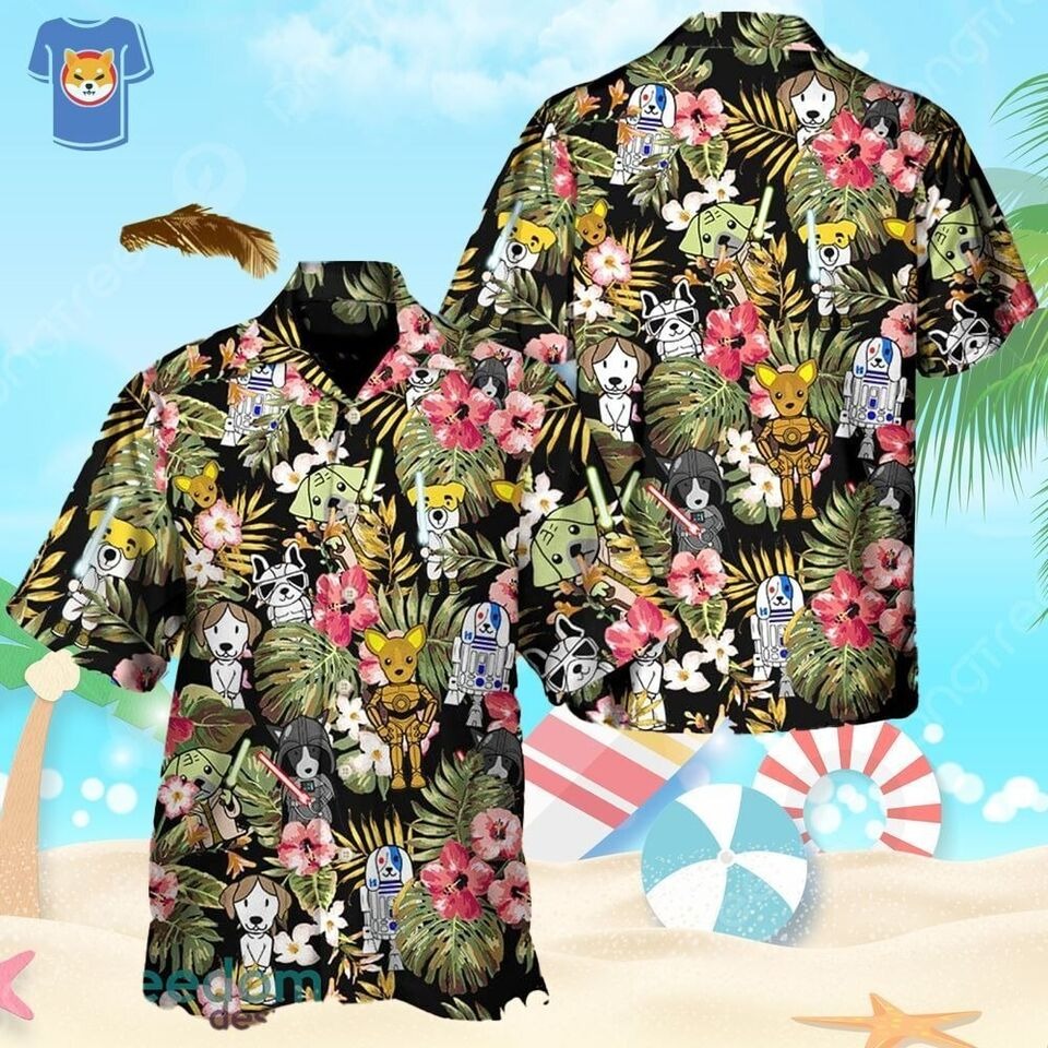 Star Dogs Tropical Hawaiian Shirt, Perfect Gift For Fan, S-5XL US Size