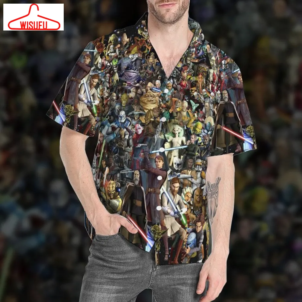 Star Wars All Characters Trening Hawaiian Shirt, New Fashion Gifts