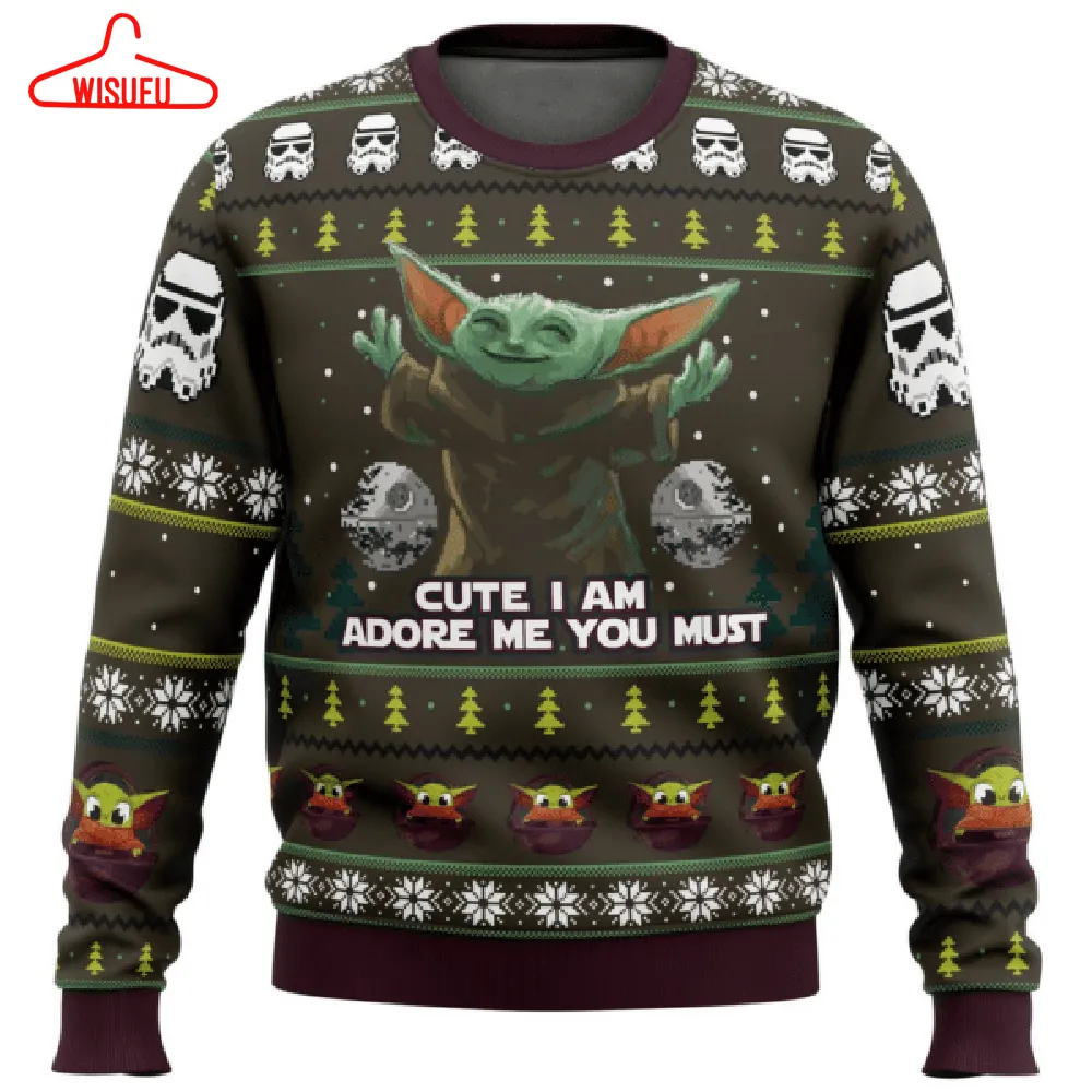 Star Wars Baby Yoda Cute Mandalorion Ugly Sweater Gifts, Baby Yoda Gift Fan Ugly Sweater