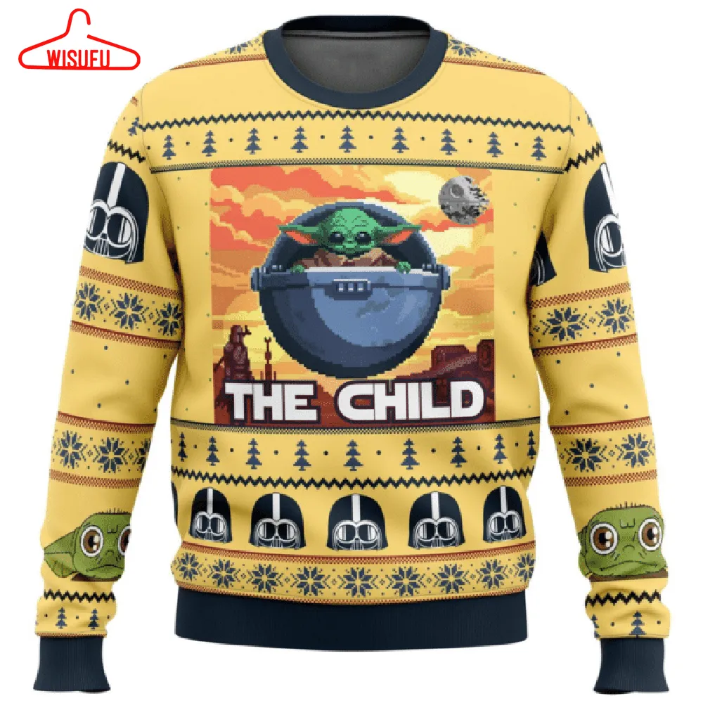 Star Wars Baby Yoda The Child Mandalorion Ugly Sweater Gifts, Baby Yoda Gift Fan Ugly Sweater