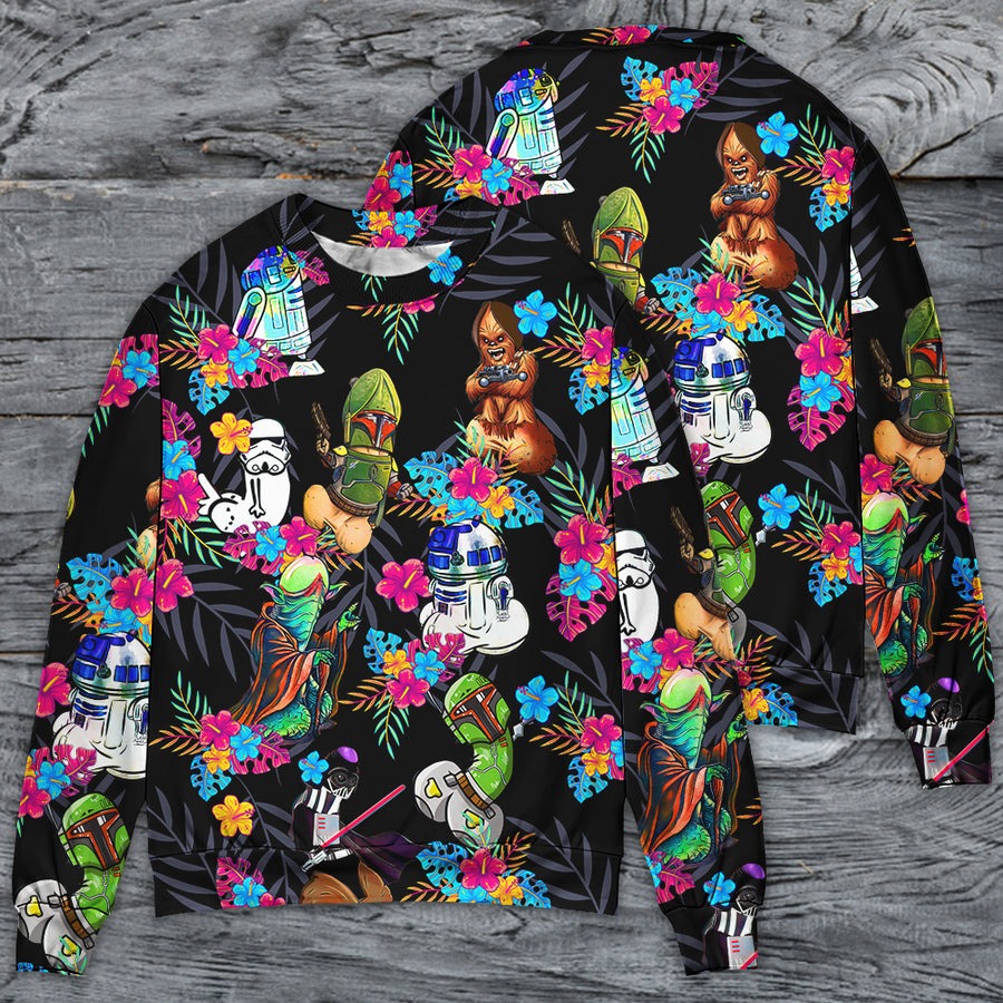 Star Wars Funny Tropical Neon Colorful Style - Sweater