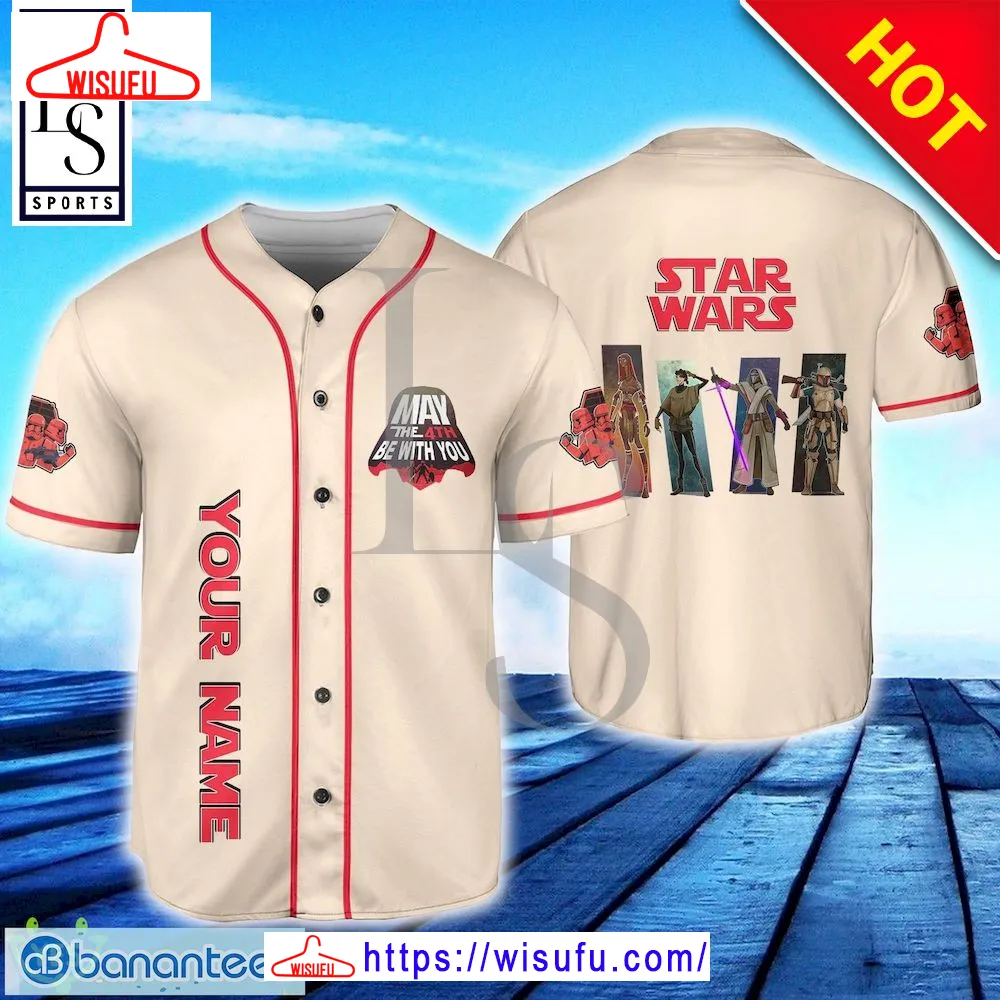 Star Wars May The 4th Be With You Art Style Custom Name Baseball Jersey, New Fashion Gifts